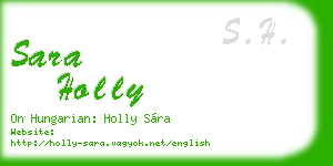 sara holly business card